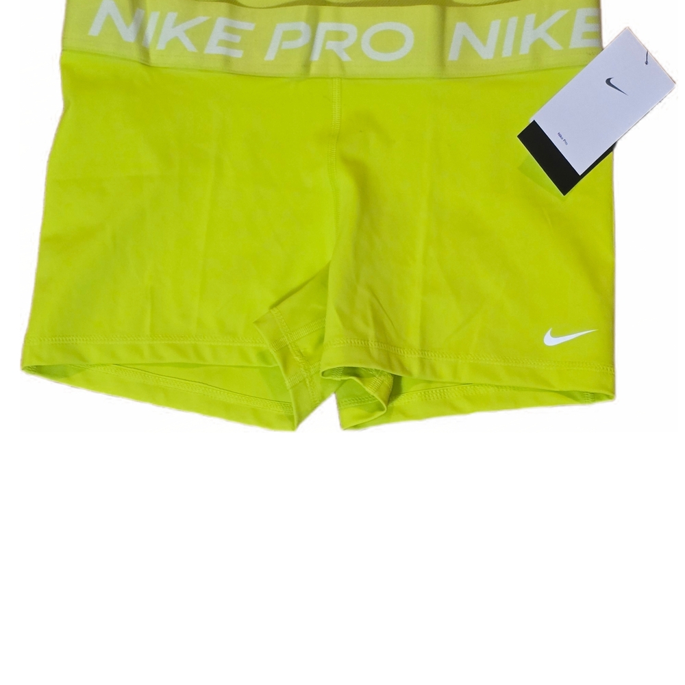 Nike Pro Neon Yellow Shorts